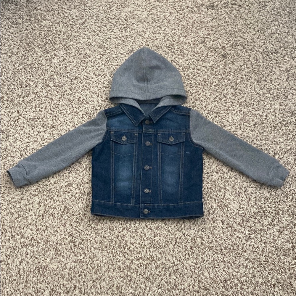 NWOT Arizona Jeans Denim & Sweatshirt Hooded Jacket